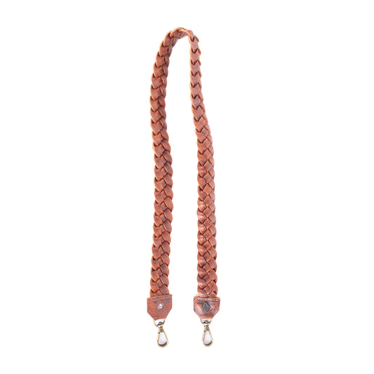 BRAIDED CROSSBODY STRAP - HONEY