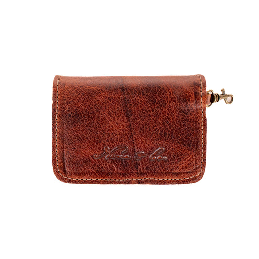CARD CASE WITH CLASP - HONEY