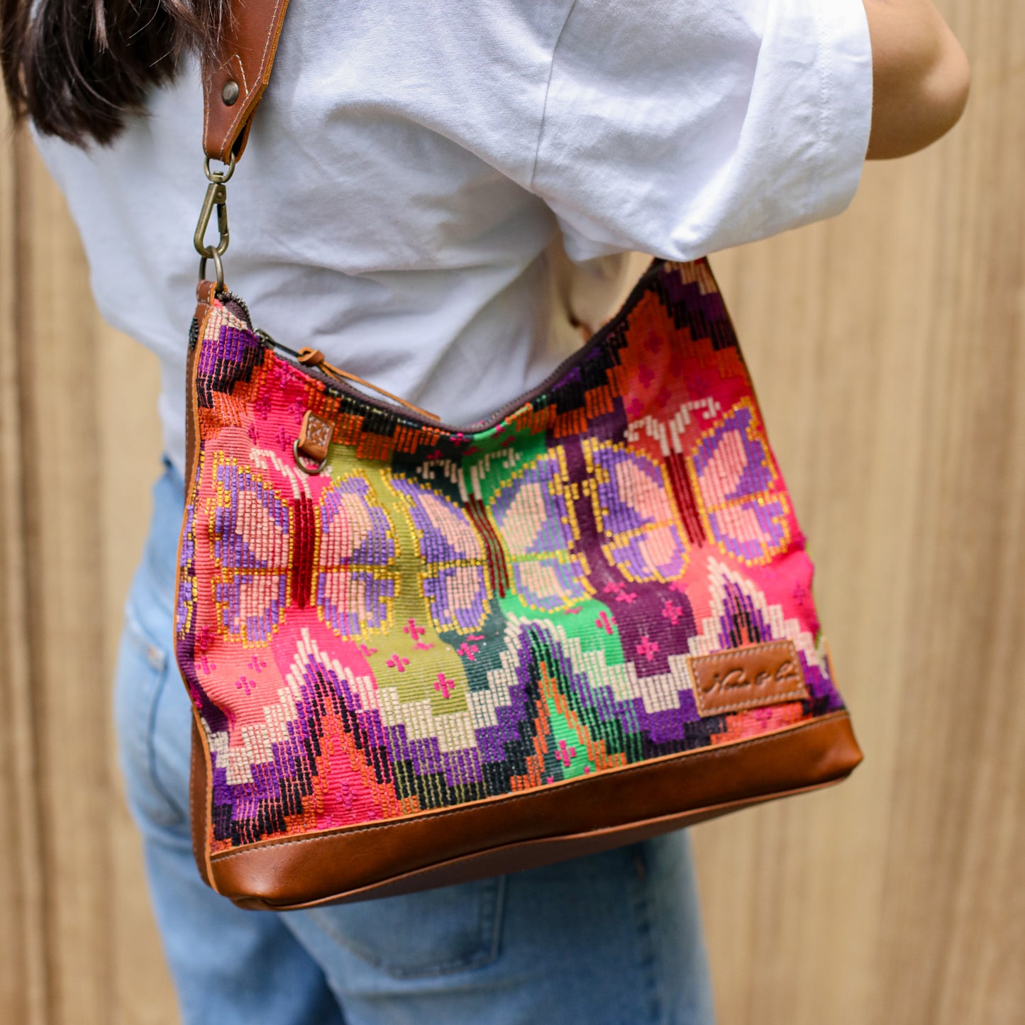 **SHIP WINDOW** SMALL PENELOPE BAG - H&S BUTTERFLY - CAFE - NO. 200660