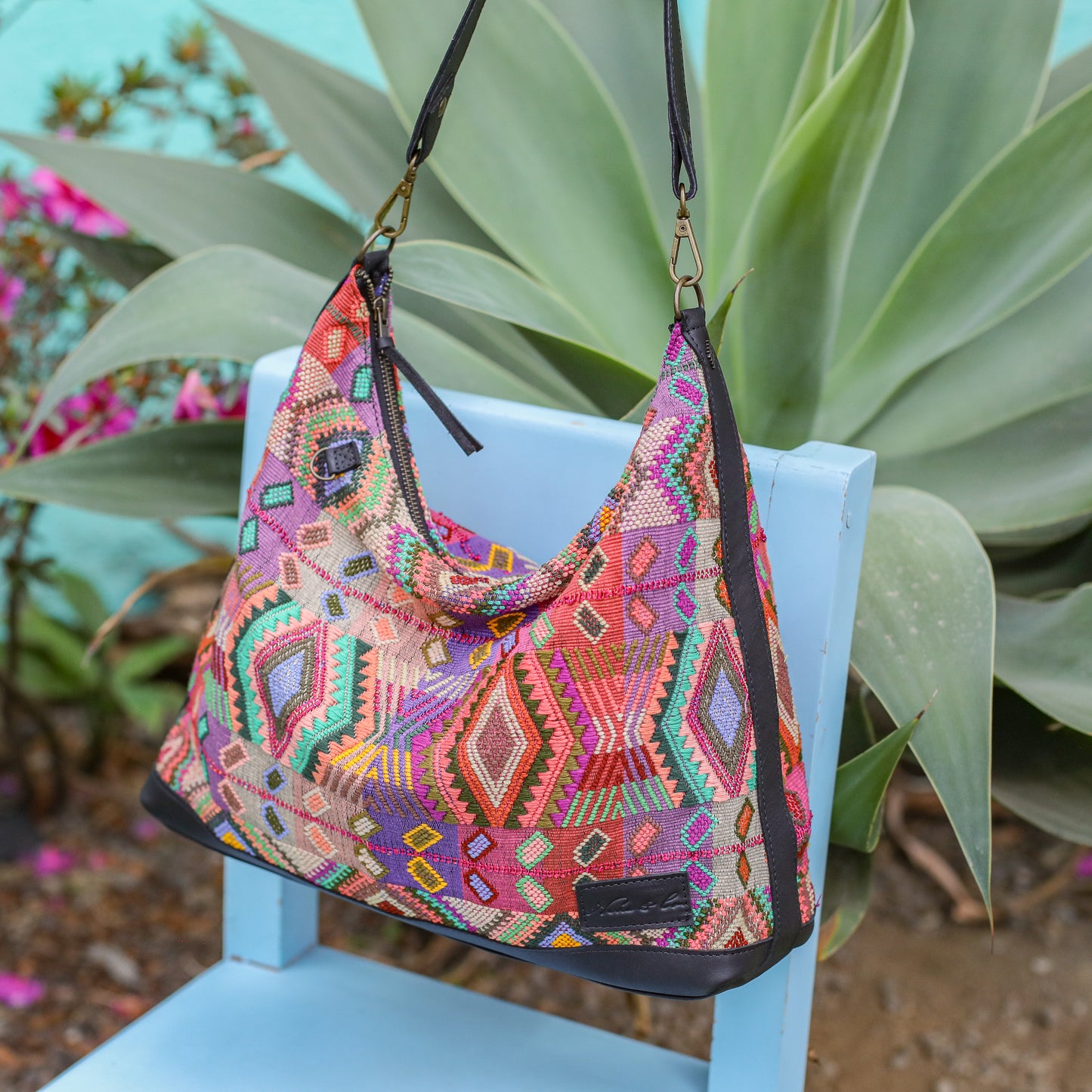 PENELOPE BAG - H&S WHEAT - BLACK - NO. 200645