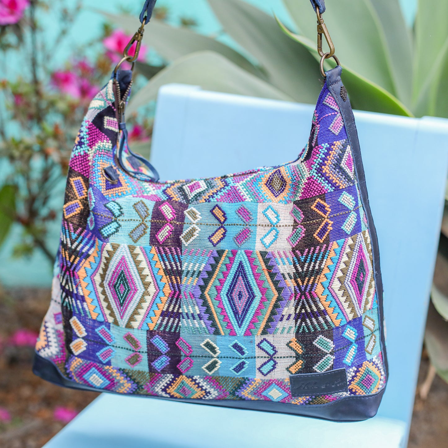 PENELOPE BAG - H&S WHEAT - NAVY - NO. 200641