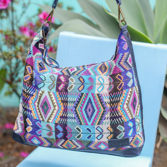 PENELOPE BAG - H&S WHEAT - NAVY - NO. 200641