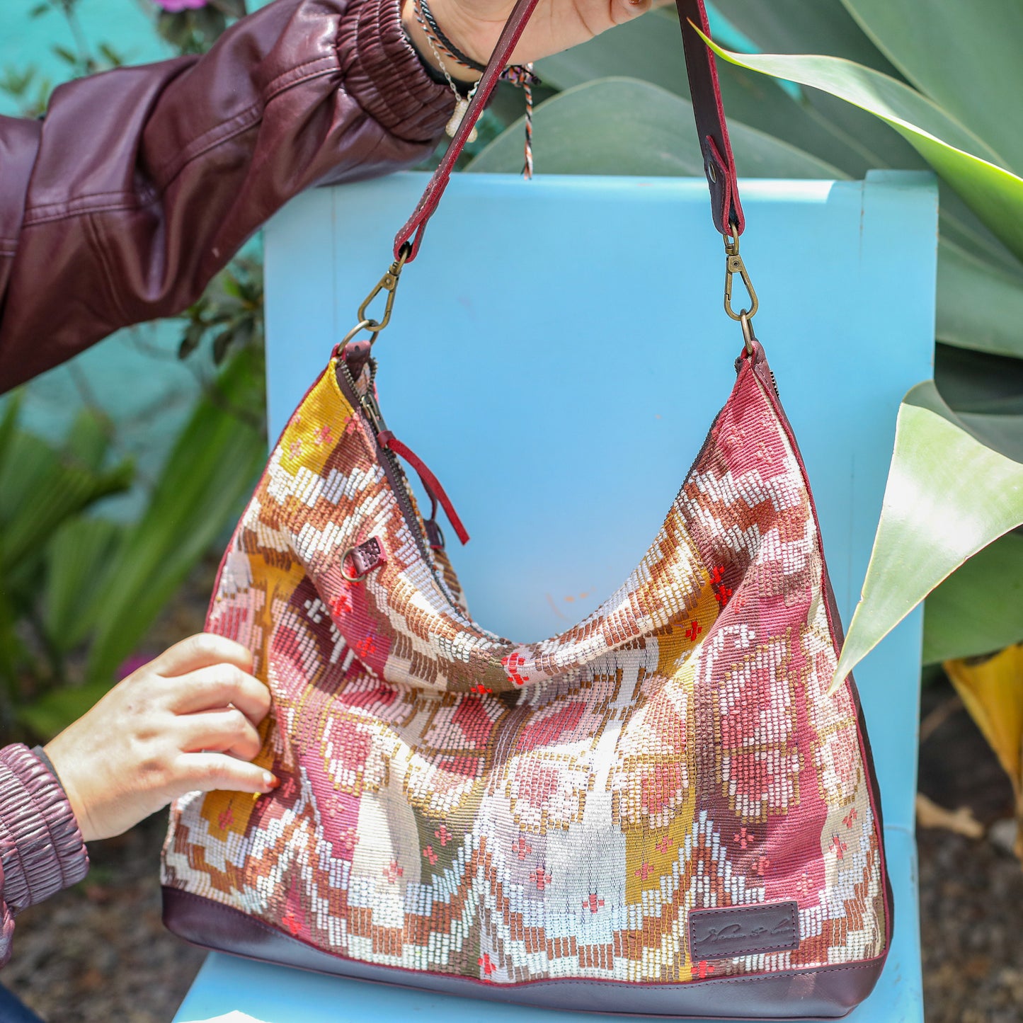PENELOPE BAG - H&S BUTTERFLY - VINO TINTO - NO. 200655