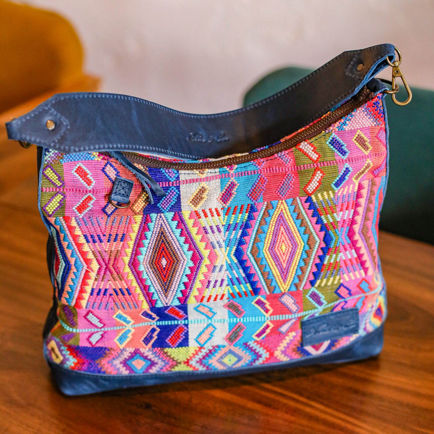 SMALL PENELOPE BAG - H&S WHEAT - NAVY - NO. 19689