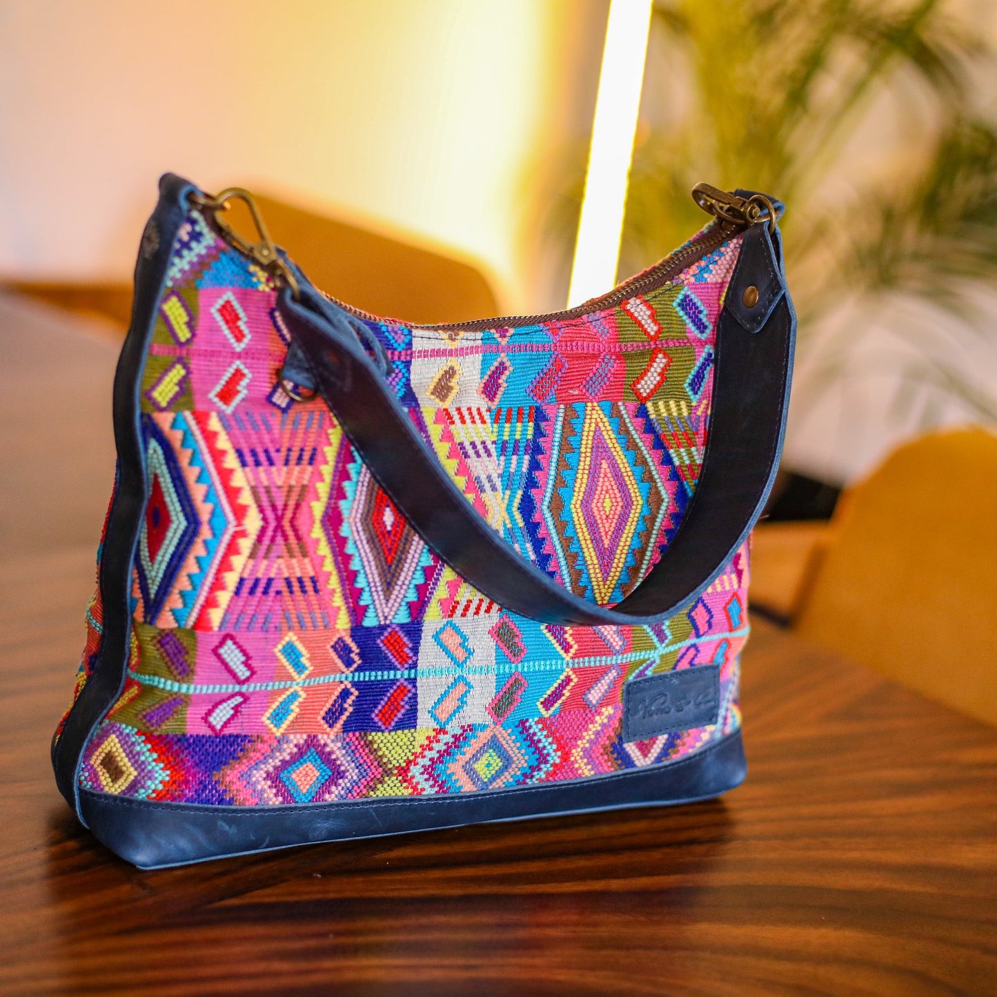 SMALL PENELOPE BAG - H&S WHEAT - NAVY - NO. 19689