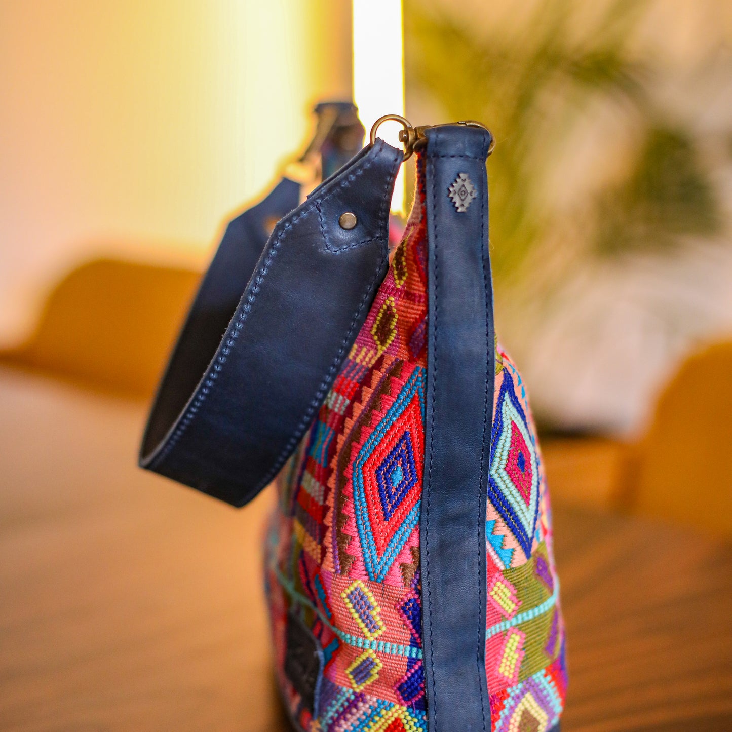 SMALL PENELOPE BAG - H&S WHEAT - NAVY - NO. 19689