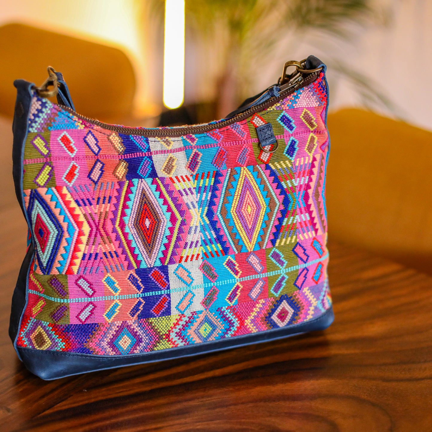 SMALL PENELOPE BAG - H&S WHEAT - NAVY - NO. 19689