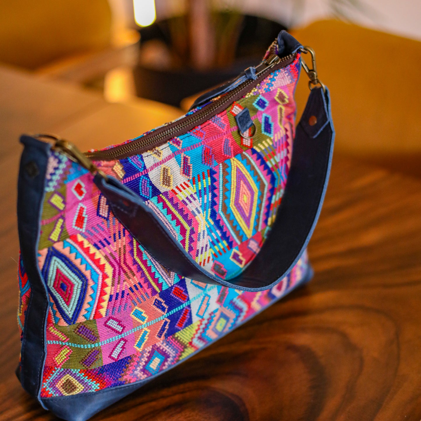 SMALL PENELOPE BAG - H&S WHEAT - NAVY - NO. 19689