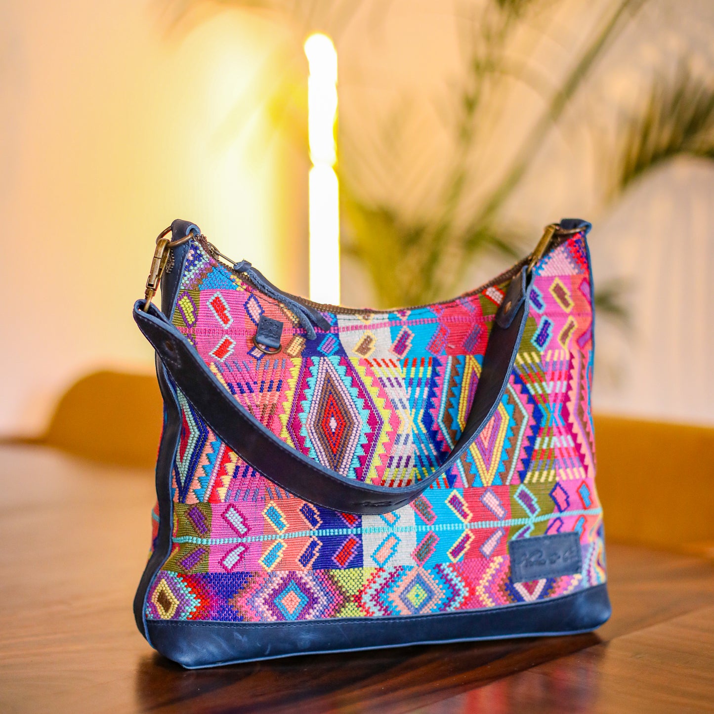 SMALL PENELOPE BAG - H&S WHEAT - NAVY - NO. 19689