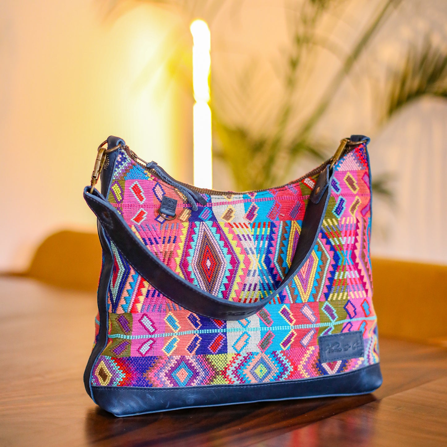 SMALL PENELOPE BAG - H&S WHEAT - NAVY - NO. 19689