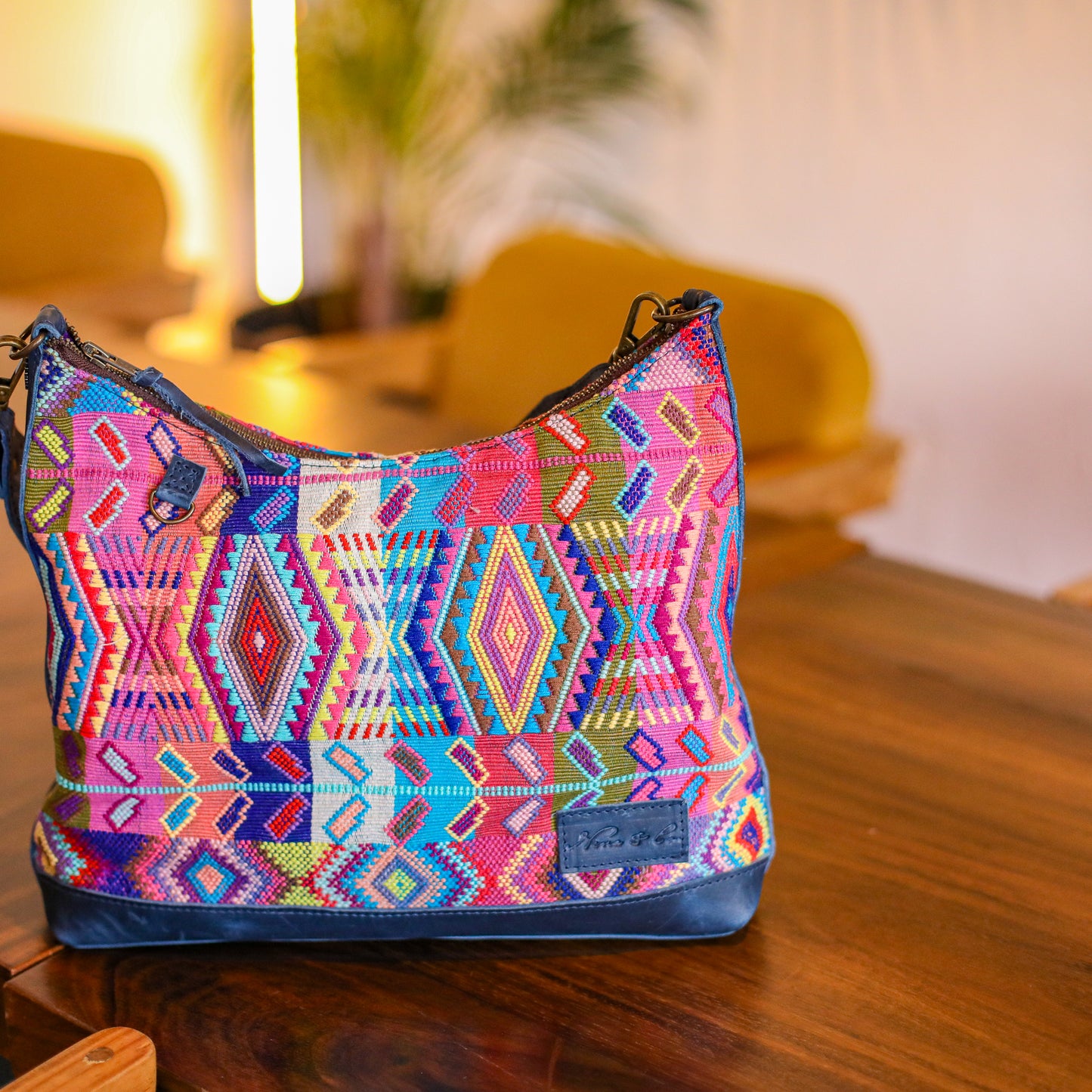 SMALL PENELOPE BAG - H&S WHEAT - NAVY - NO. 19689
