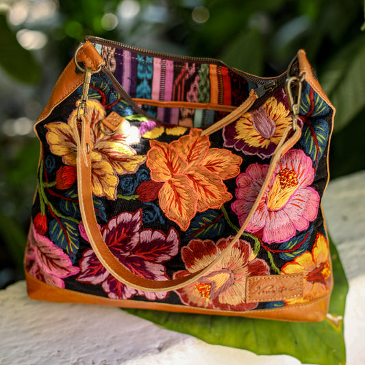 SMALL PENELOPE BAG - H&S EMBROIDERED FLORAL - DUNA AMARILLA - NO. 19863