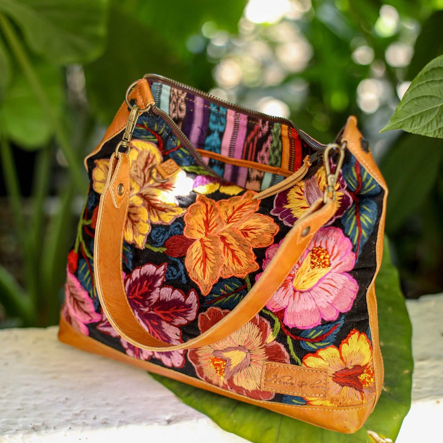 SMALL PENELOPE BAG - H&S EMBROIDERED FLORAL - DUNA AMARILLA - NO. 19863