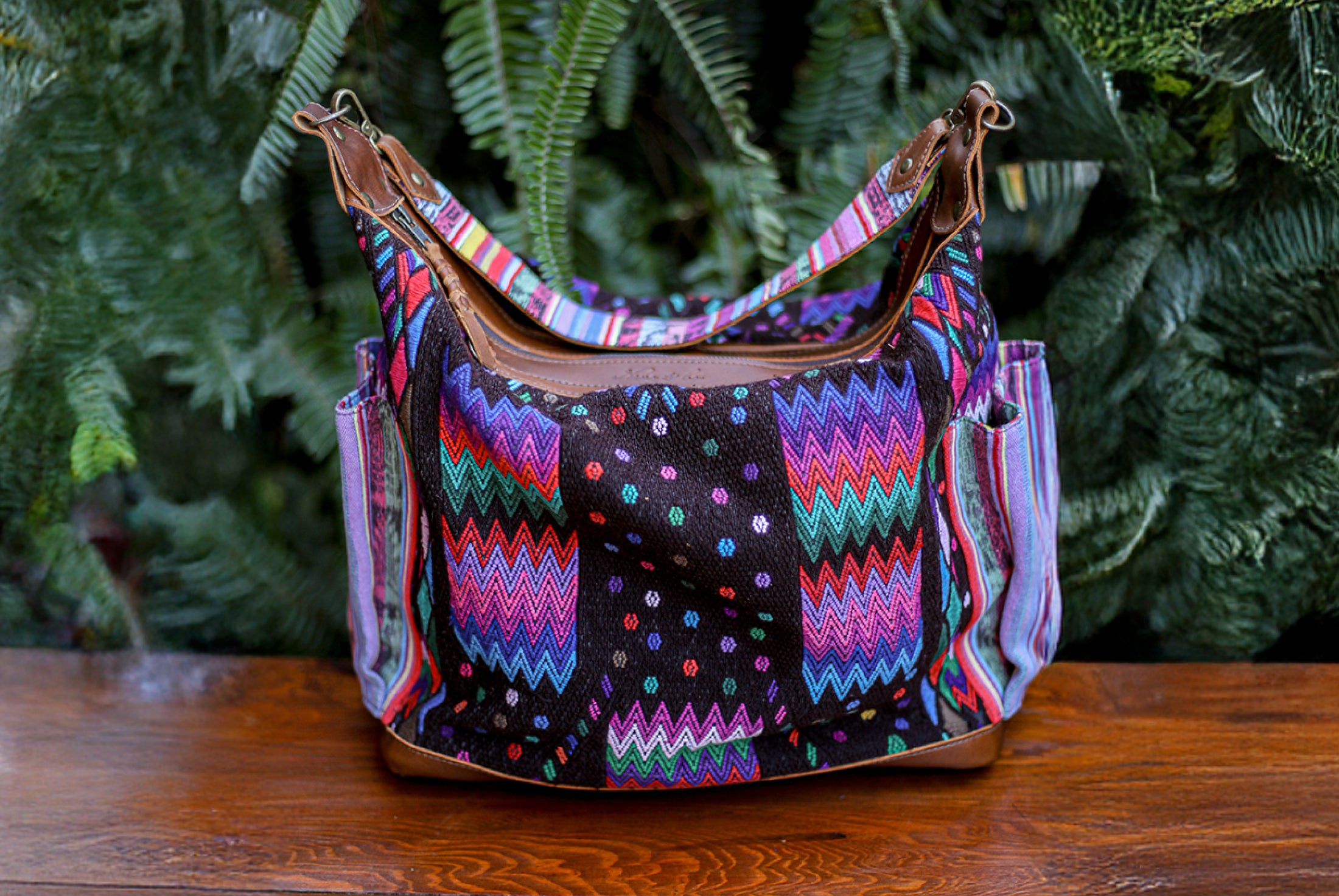 Nena & Co. Black and Cream Geometric Backpack Playful Geometric Groove, Rad 80s Hip Hop Backpack, 90s, New  main image 3