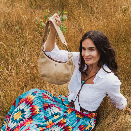 BOHO SADDLE BAG - FULL LEATHER - CAMEL