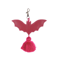 LEATHER BAT CHARM - FUCHSIA