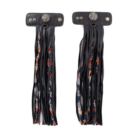 LAYERED TASSEL SET - PARACHUTE - BLACK