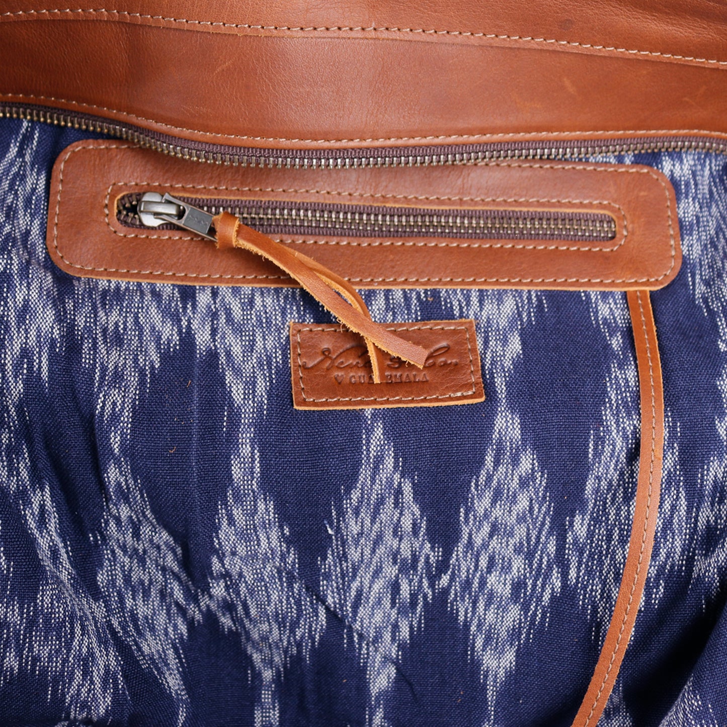 CADIZ TOTE - OOAK HUIPIL - CAFE - NO. 14040