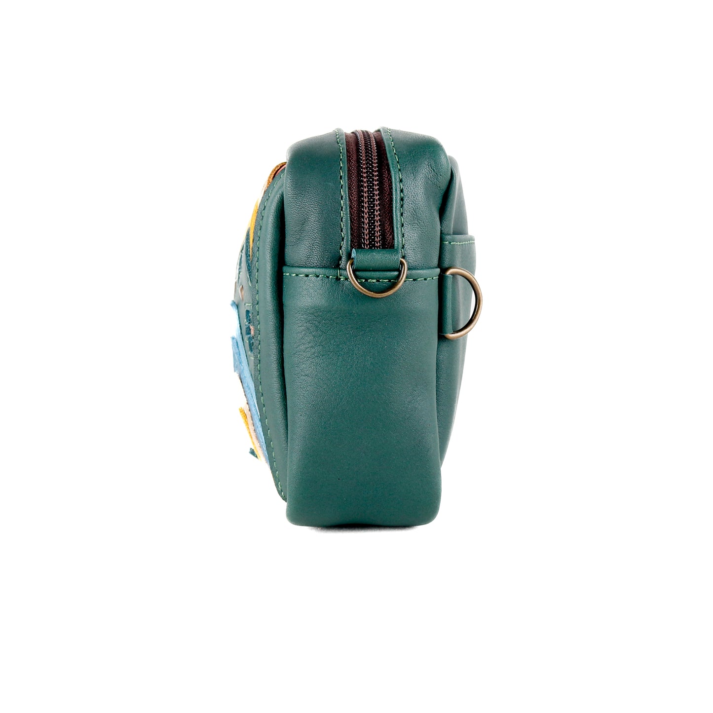 WANDER CROSSBODY BAG + STRAP SET - NENA STUDIO - FULL LEATHER IN GREEN