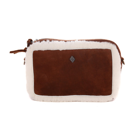 WANDER CROSSBODY BAG + WIDE ADJUSTABLE STRAP SET - FULL LEATHER WITH SHEARLING - NOUBOCK