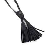 DRAWSTRING BUCKET BAG - OOAK HUIPIL - BLACK - NO. 19320