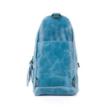 SMALL 2.0 CROSSBODY SLING - FULL LEATHER - CERULEAN
