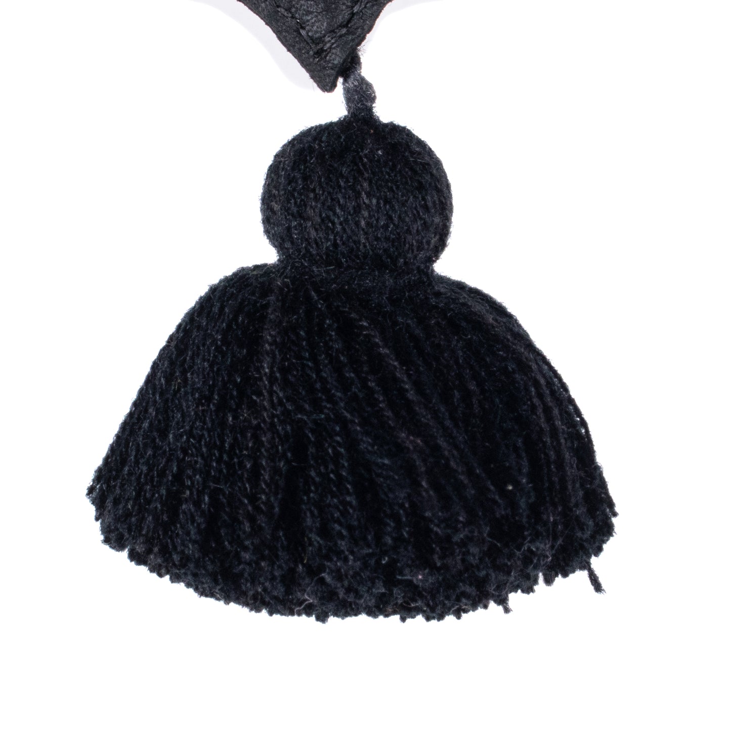 LEATHER BAT CHARM - BLACK