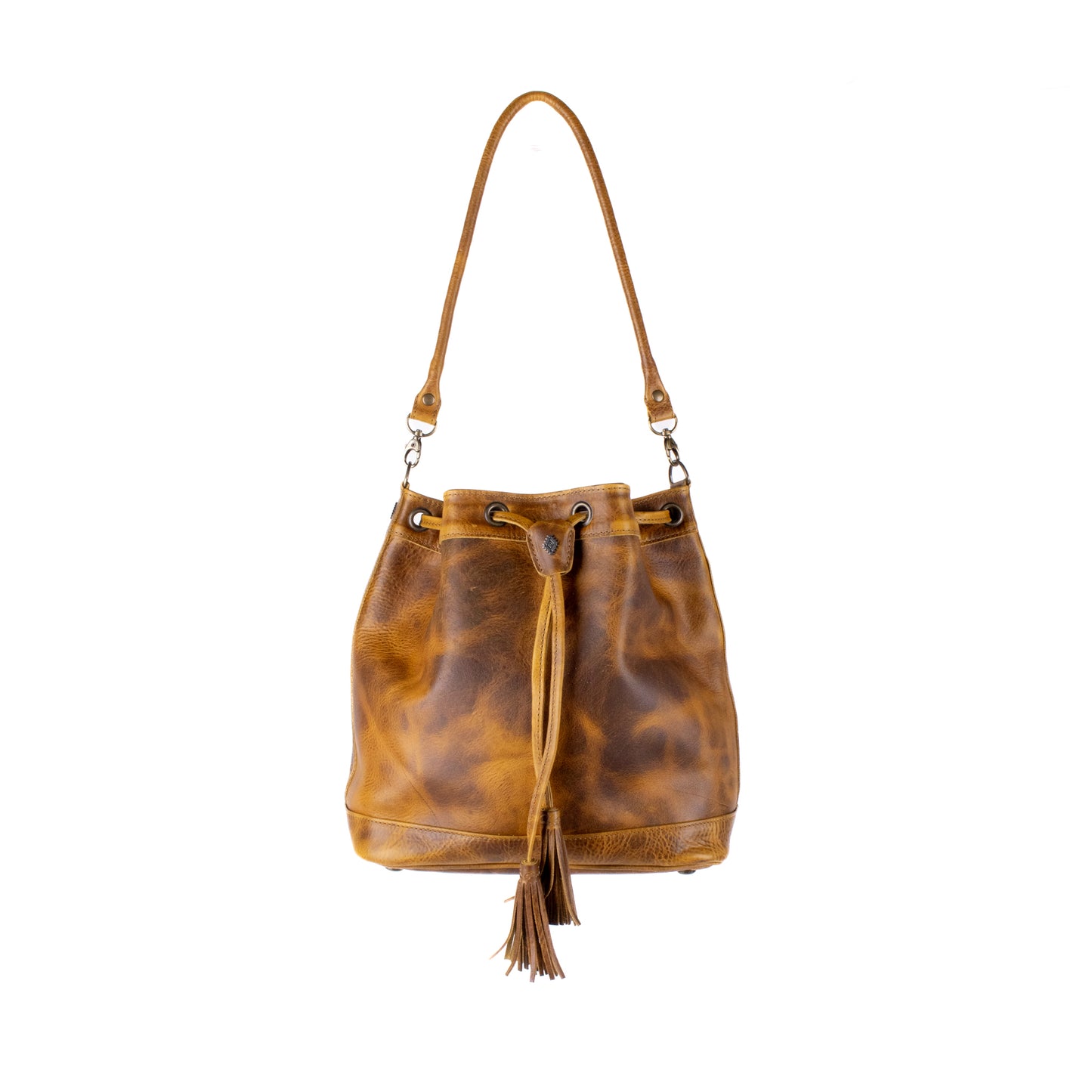 DRAWSTRING BUCKET BAG - FULL LEATHER - WRANGLER