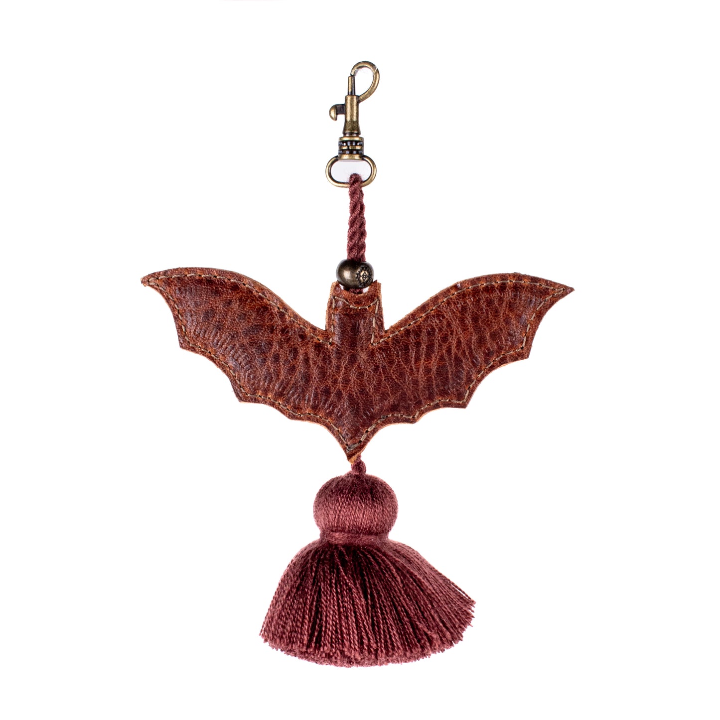LEATHER BAT CHARM - HONEY