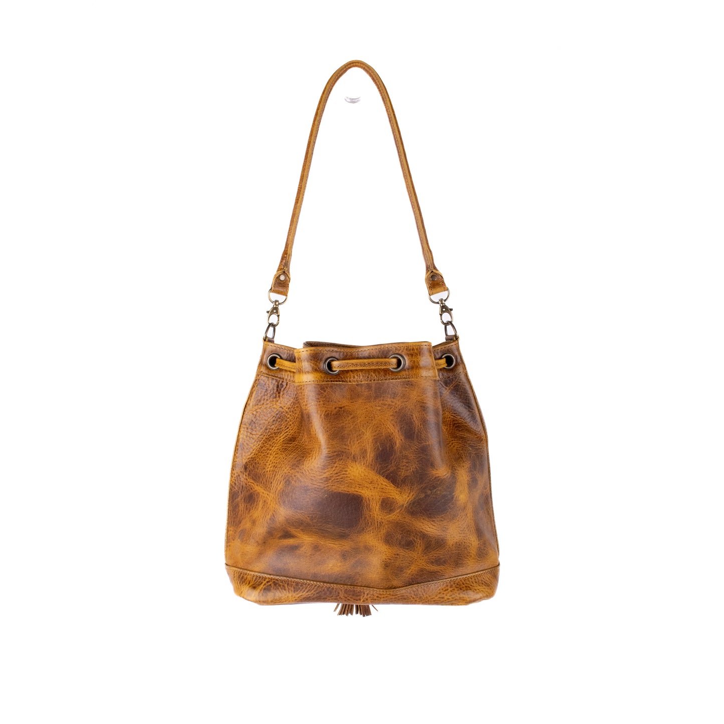 DRAWSTRING BUCKET BAG - FULL LEATHER - WRANGLER