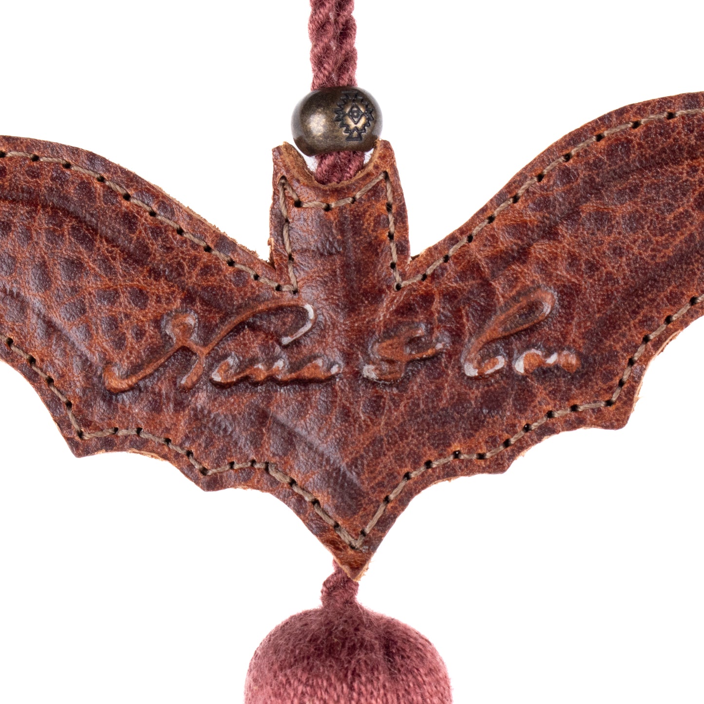 LEATHER BAT CHARM - HONEY