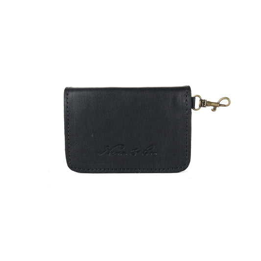 CARD CASE WITH CLASP - CORTE - BLACK - NO. 14516