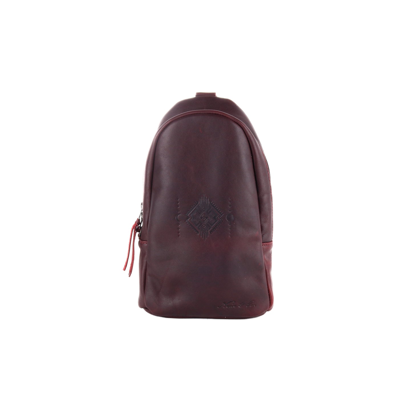 CROSSBODY SLING 2.0 - FULL LEATHER - NEW MOON ICON - VINO TINTO