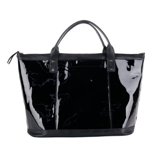 THE PERFECT WEEKENDER - FULL LEATHER COLLECTION - PATENT BLACK