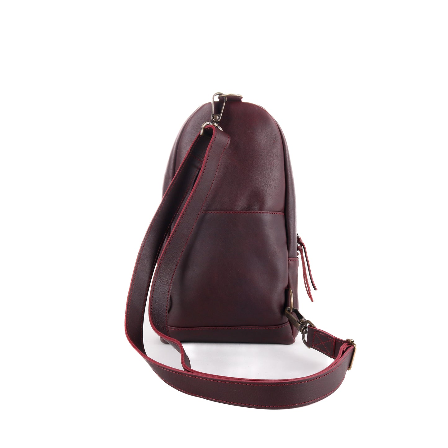 CROSSBODY SLING 2.0 - FULL LEATHER - NEW MOON ICON - VINO TINTO