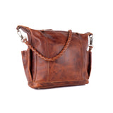 MEDIUM BEATRIZ CONVERTIBLE DAY BAG - FULL LEATHER - HONEY