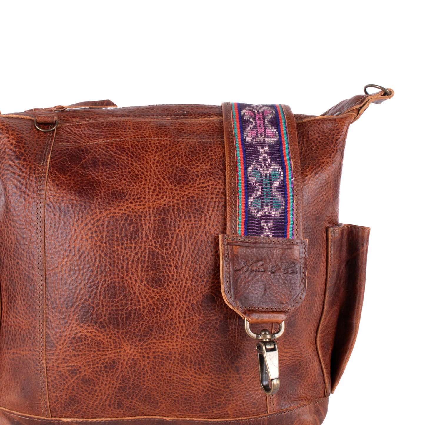 MEDIUM BEATRIZ CONVERTIBLE DAY BAG - FULL LEATHER - HONEY