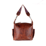 MEDIUM BEATRIZ CONVERTIBLE DAY BAG - FULL LEATHER - HONEY