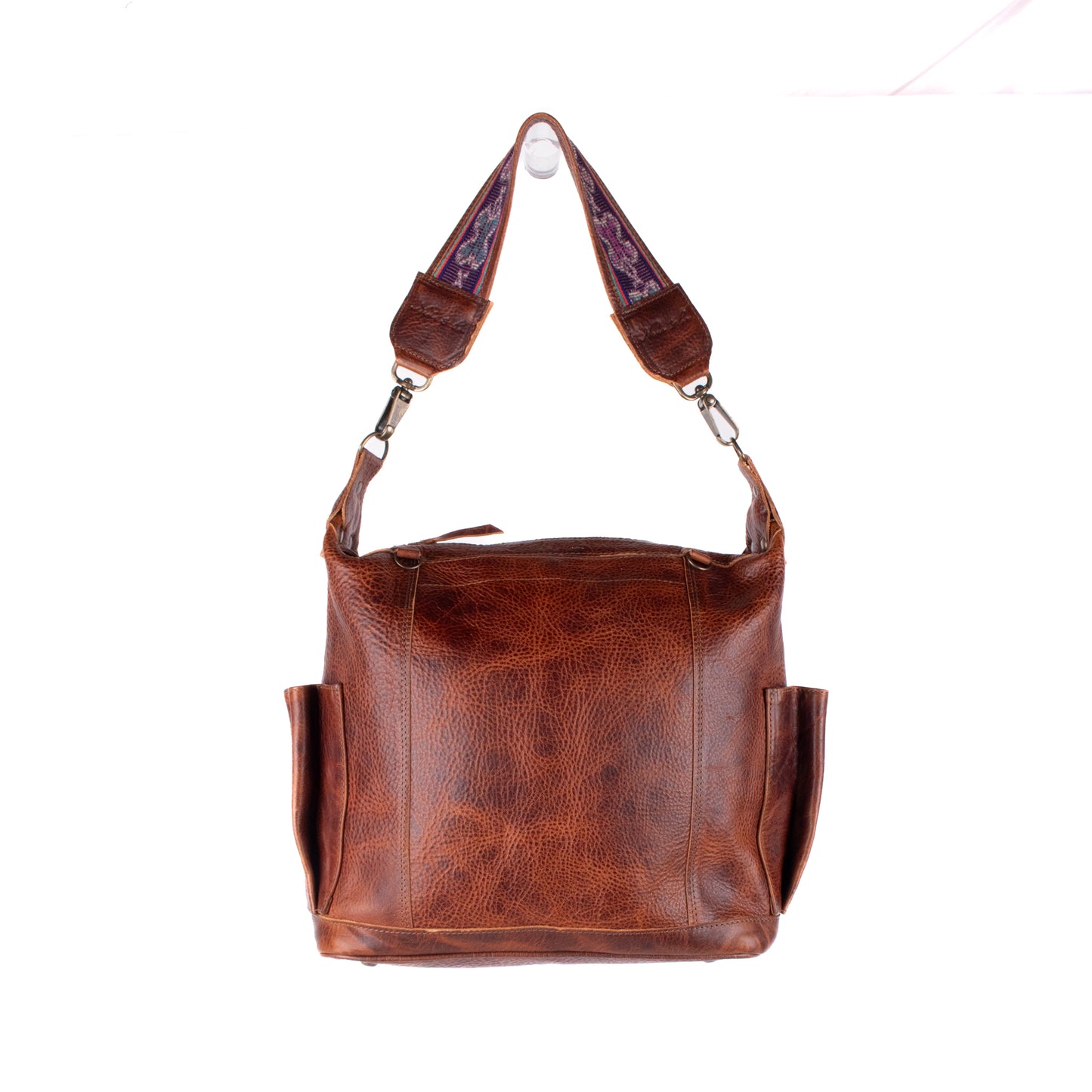 MEDIUM BEATRIZ CONVERTIBLE DAY BAG - FULL LEATHER - HONEY