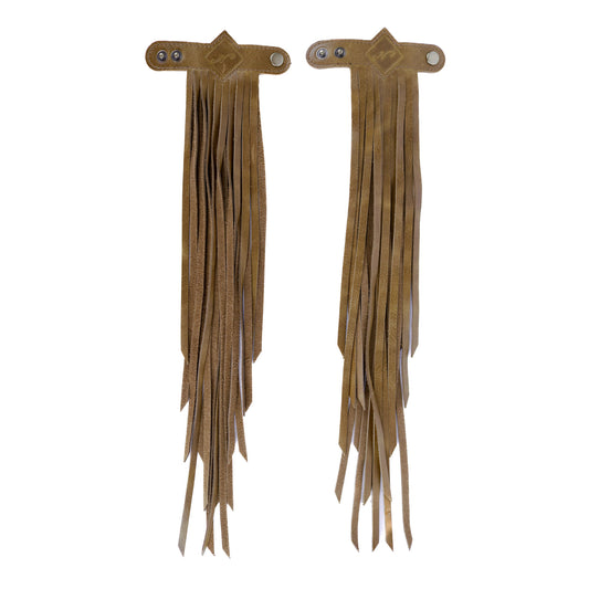 DIAMANTE FRINGE TASSELS - SET OF 2 - MOSS