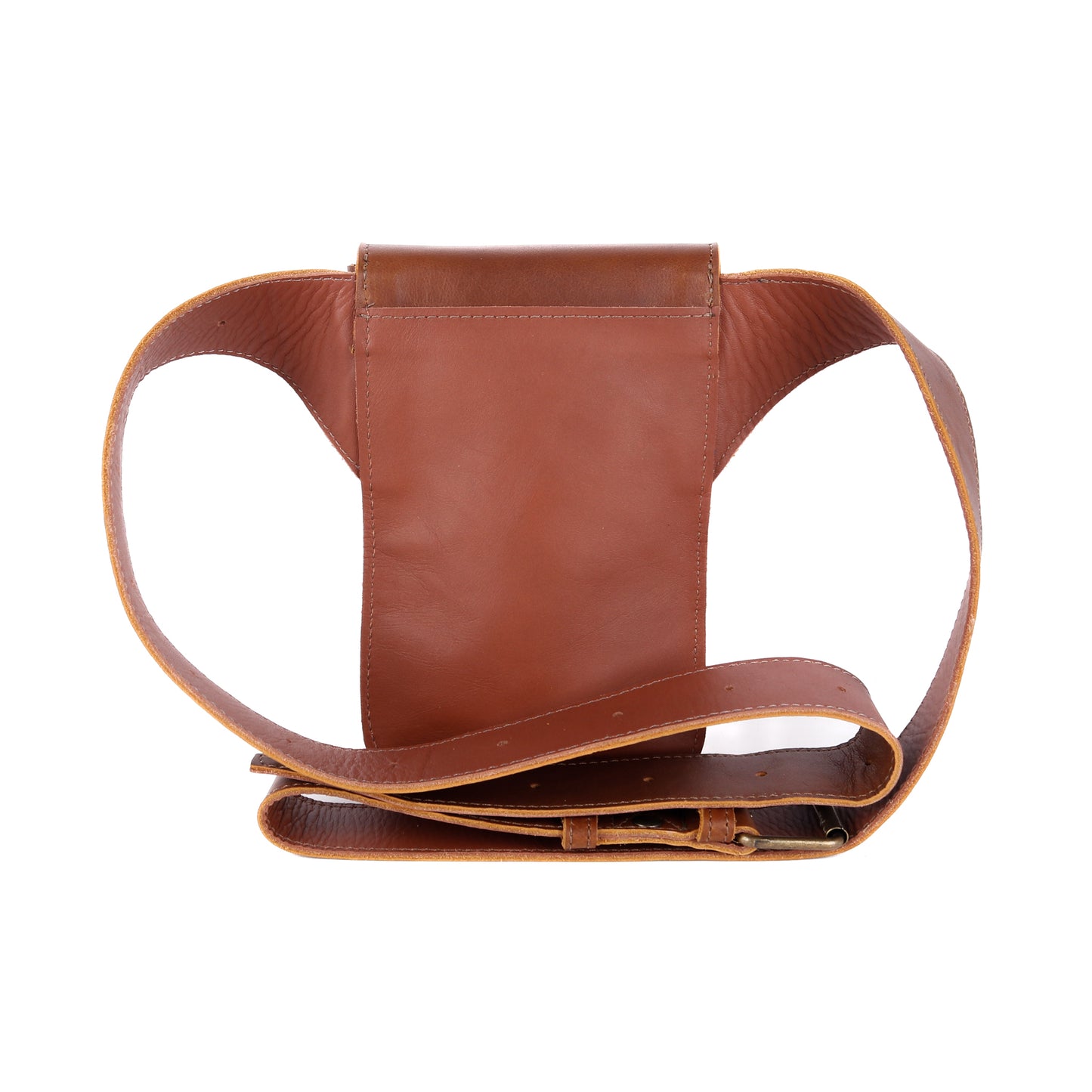 HIP SATCHEL - FULL LEATHER - CAFE