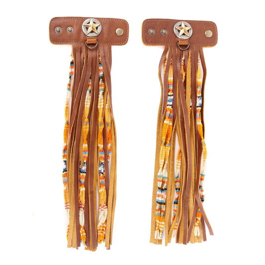 LAYERED TASSEL SET - STAR - CAFE