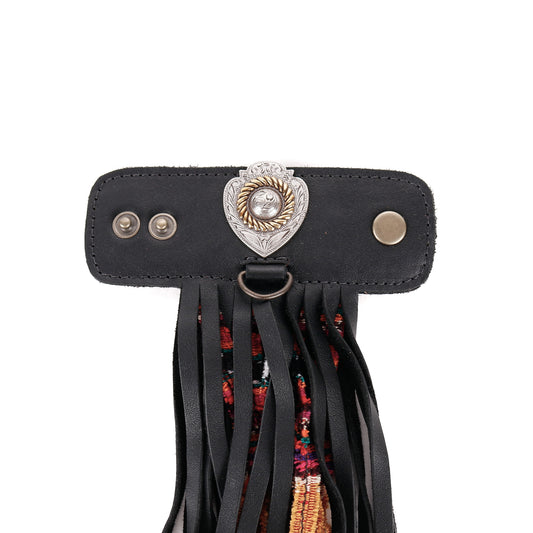 LAYERED TASSEL SET - ROPE SHIELD - BLACK