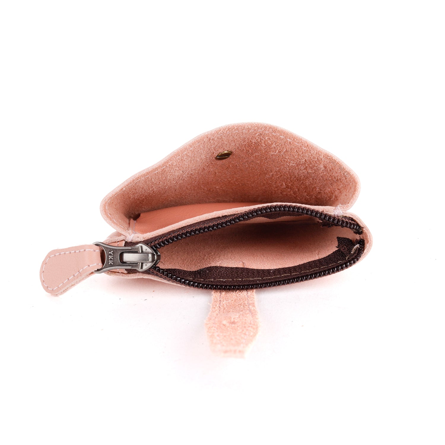 Pink and Brown Tiny Pouch Key Ring Coin Pouch Key Ring 