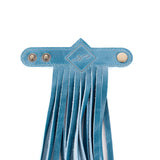 DIAMANTE FRINGE TASSEL - CERULEAN LEATHER - SET OF 2