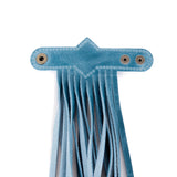 DIAMANTE FRINGE TASSEL - CERULEAN LEATHER - SET OF 2