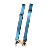 LEATHER BACKPACK STRAP SET - CERULEAN