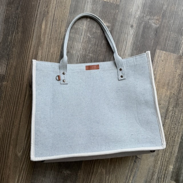 ALI'S STASH - PERFECT TRAVEL TOTE - LARGE - UPCYCLED DENIM - NO. A-10023