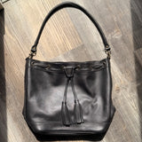 ALI'S STASH - DRAWSTRING BUCKET BAG - BLACK - NO. A-10074