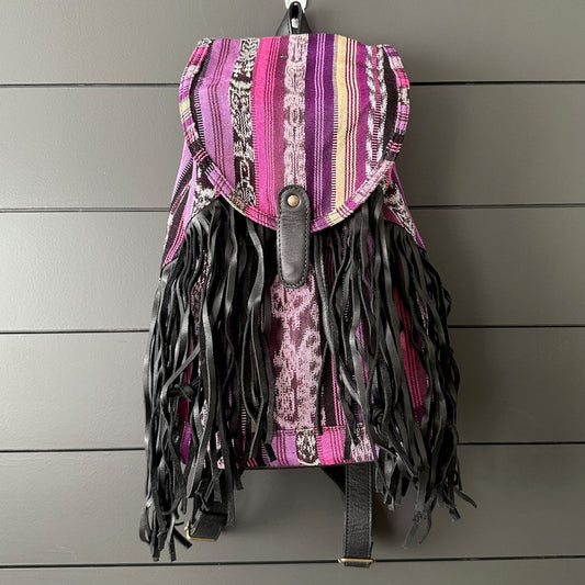 FRINGE BACKPACK - OOAK CORTE - BLACK - NO. 24167